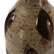 Bougeoir lanterne en céramique grès, années 60