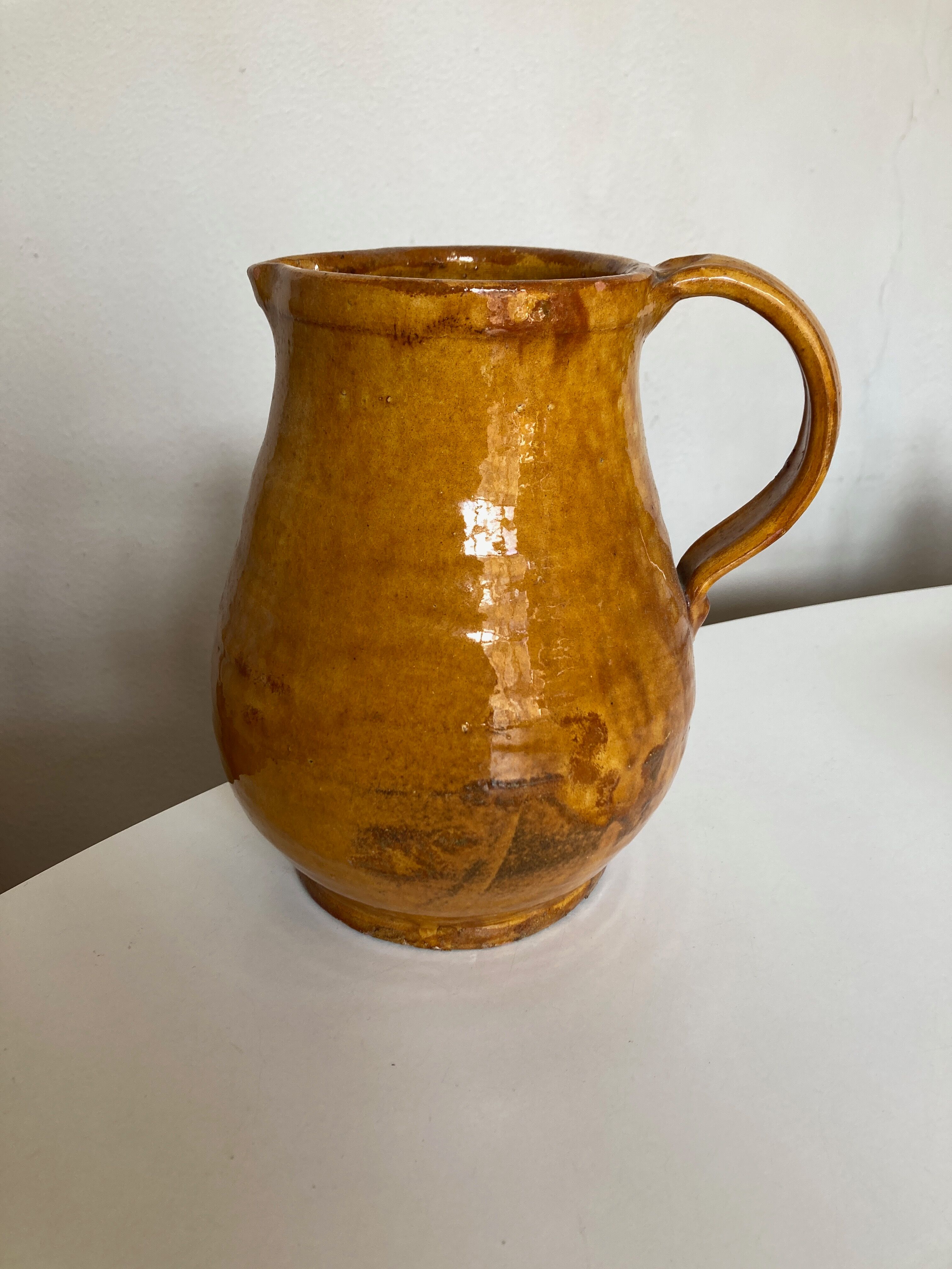 Pitcher of glazed earth Provence 1950