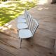 4 vintage white bistro chairs