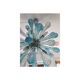 Murano Glass Light Blue and Clear Sputnik Italian Chandelier