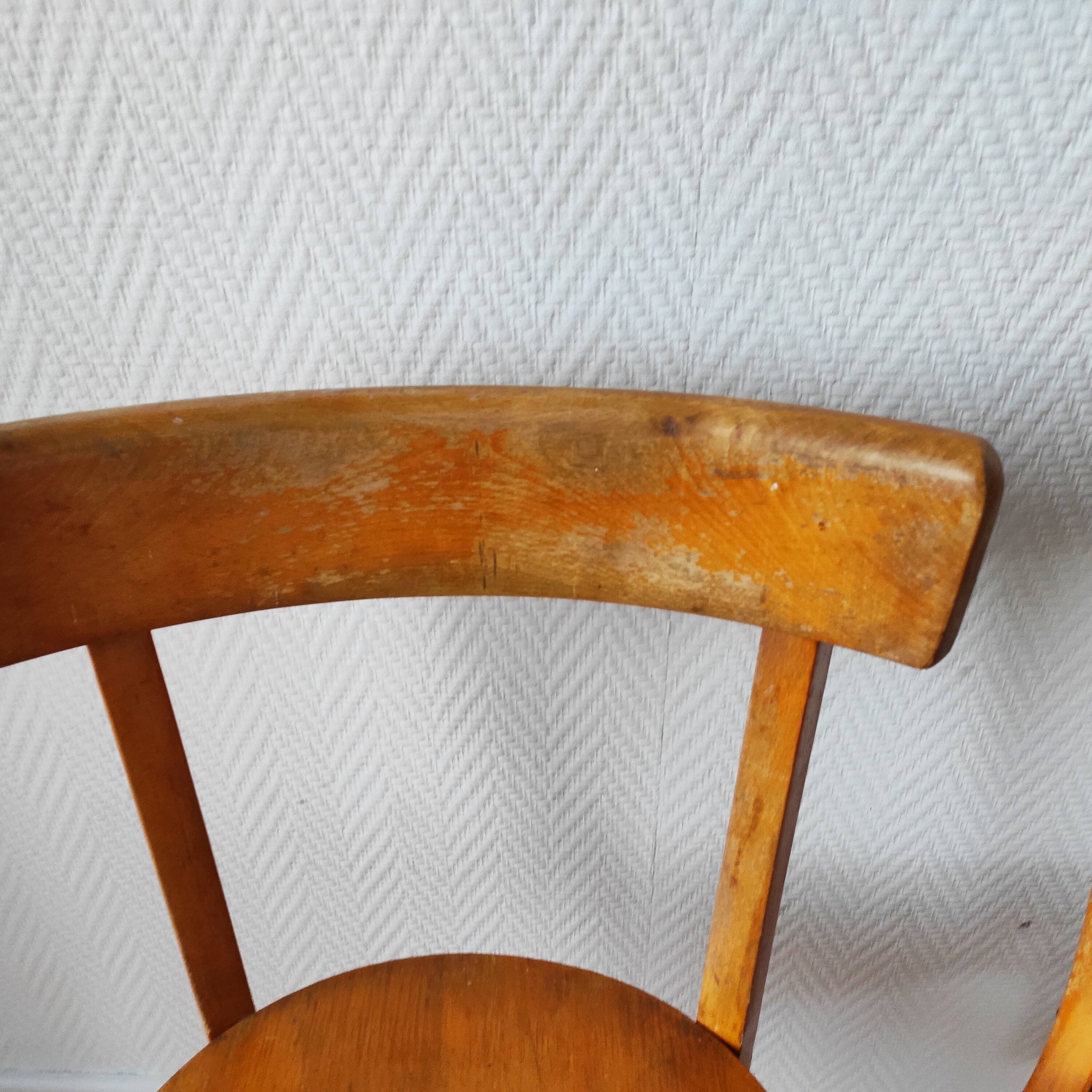 Paire de chaises vintage de bistrot Luterma