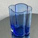 Mid century Murano Vase, Blue shaped Glass, 1960's