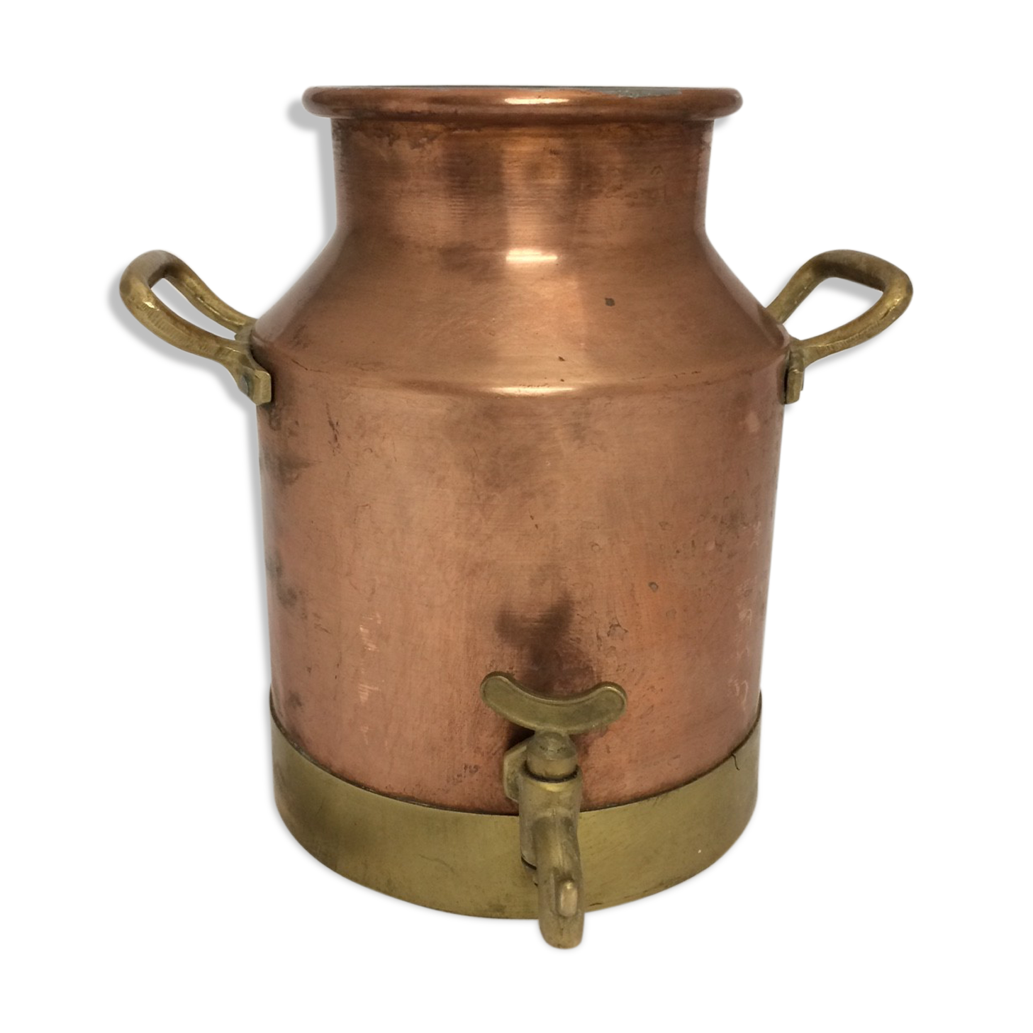 Old copper milk pot