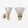 Attributed to Barovier & Toso Brass and Pulegoso Murano Glass Sconces, Pair