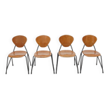 Vintage chairs by Aurelio Villari for Isa Bergamo, 1950s, set of 4.