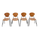 Vintage chairs by Aurelio Villari for Isa Bergamo, 1950s, set of 4.