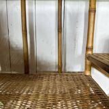 Bamboo and rattan shelf