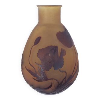 Round Gallé vase