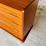 Large vintage chest of drawers with 4 drawers, Scandinavian style, circa 60's