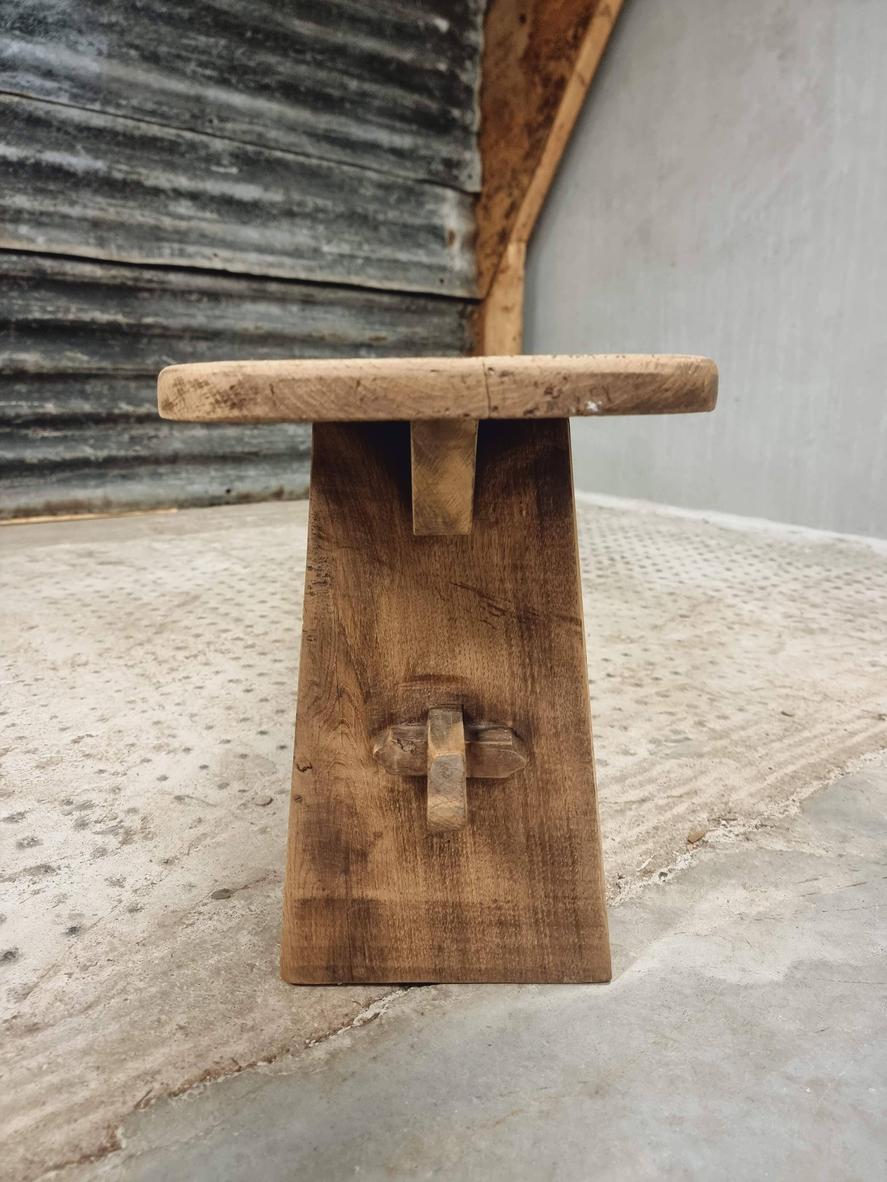 Old wooden bench side table 26 x 230 cm