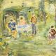 In the garden by Raya safir Oil on cardboard