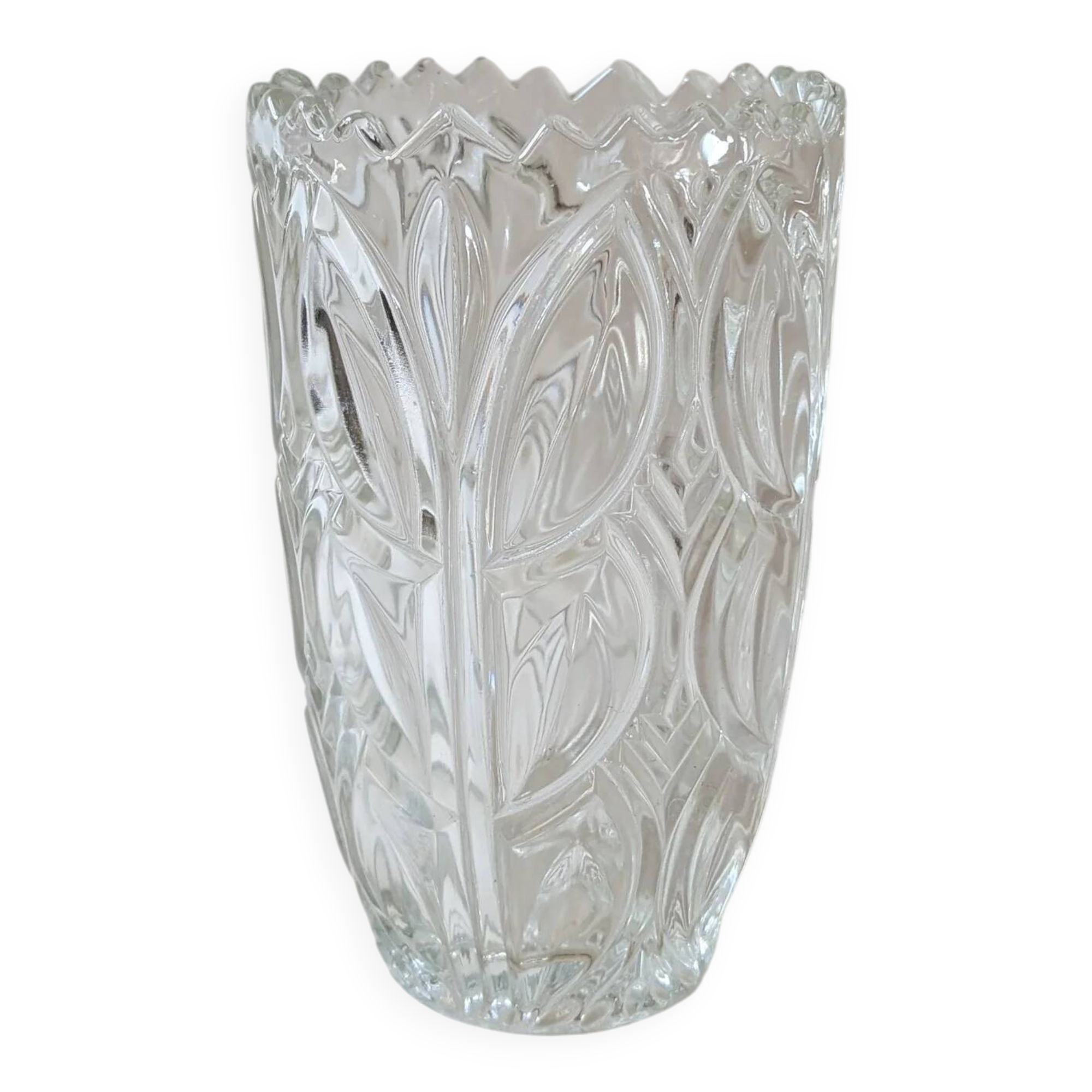 Cut glass vase