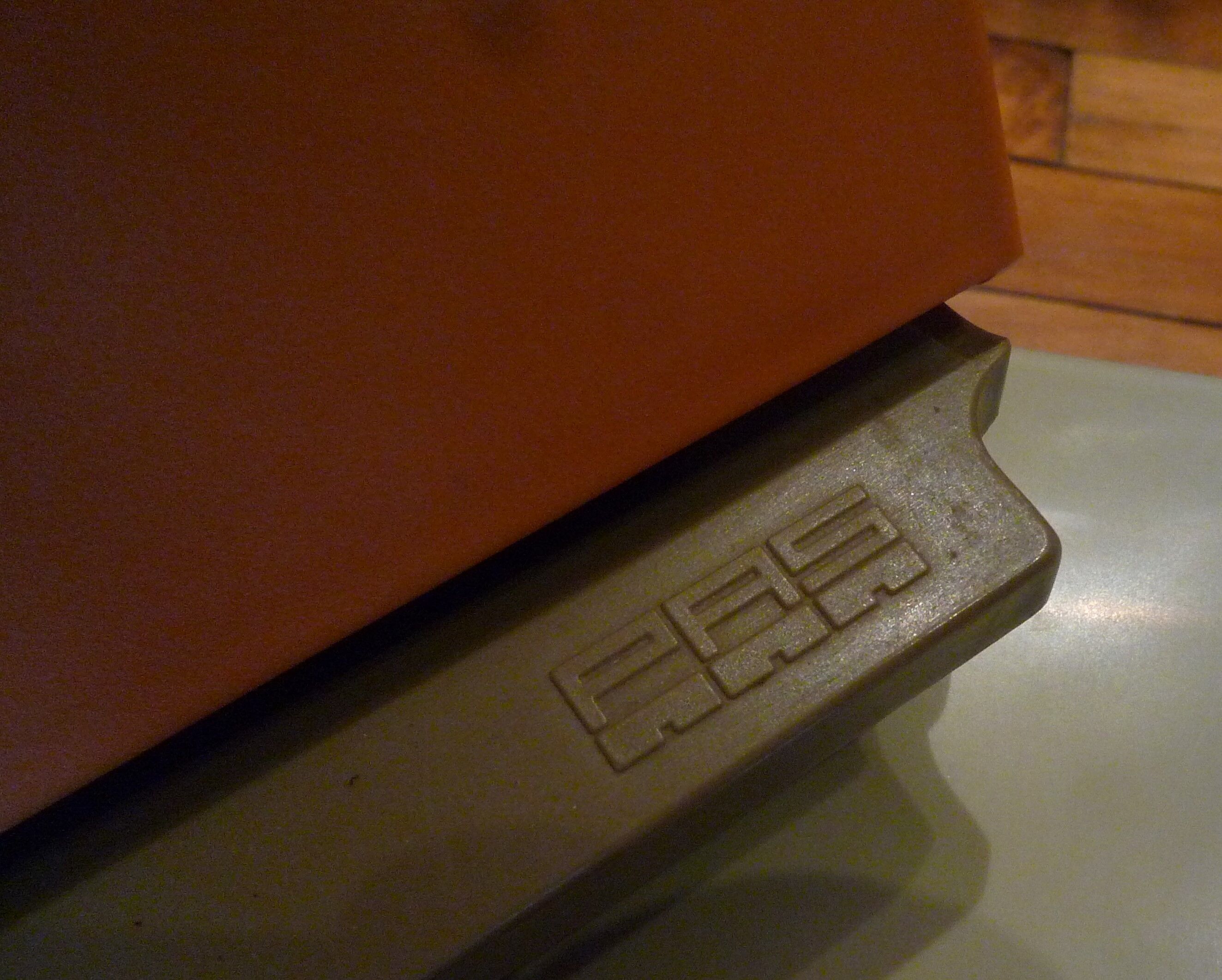 Trieurs, racks à courrier modulaire, 3 tiroirs, orange et gris, vintage 70s