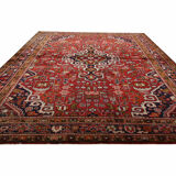 Vintage Persian Rug Handmade Farahan Carpet Area Rug- 127x214cm