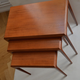 Mid-Century Danish Teak Nesting Tables by Johannes Andersen for CFC Silkeborg
