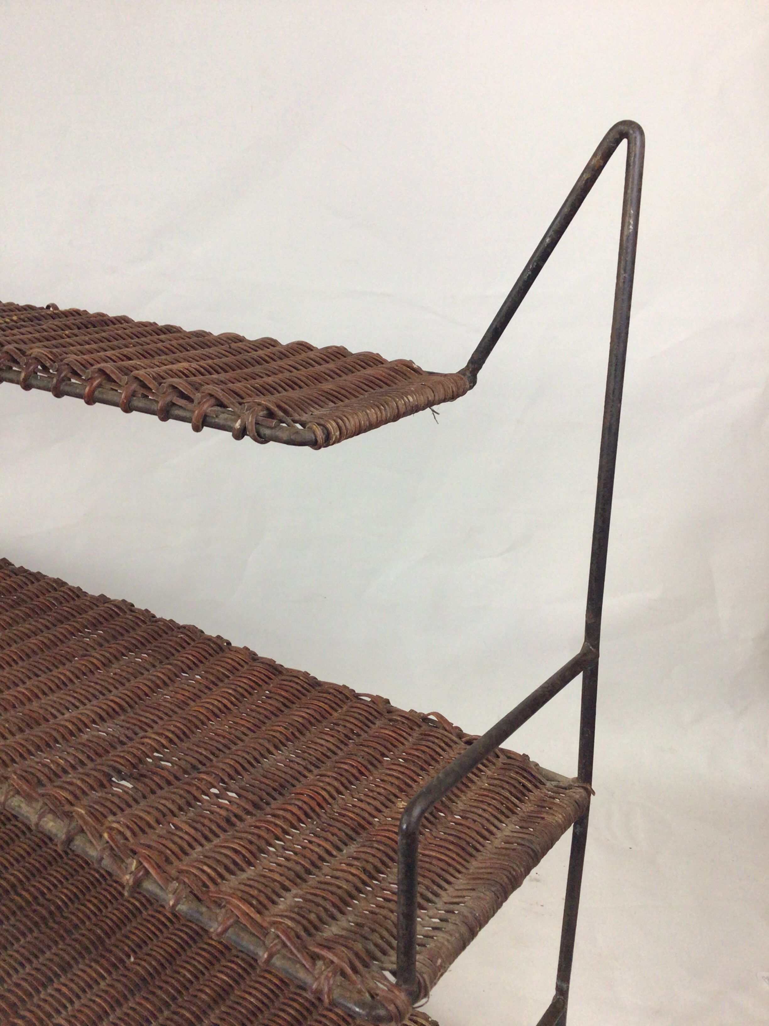 Metal and wicker shelf Raoul Guys