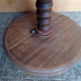 Lampadaire bois brutaliste vintage 1970