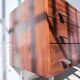 Commode teck poignées cuir 1960