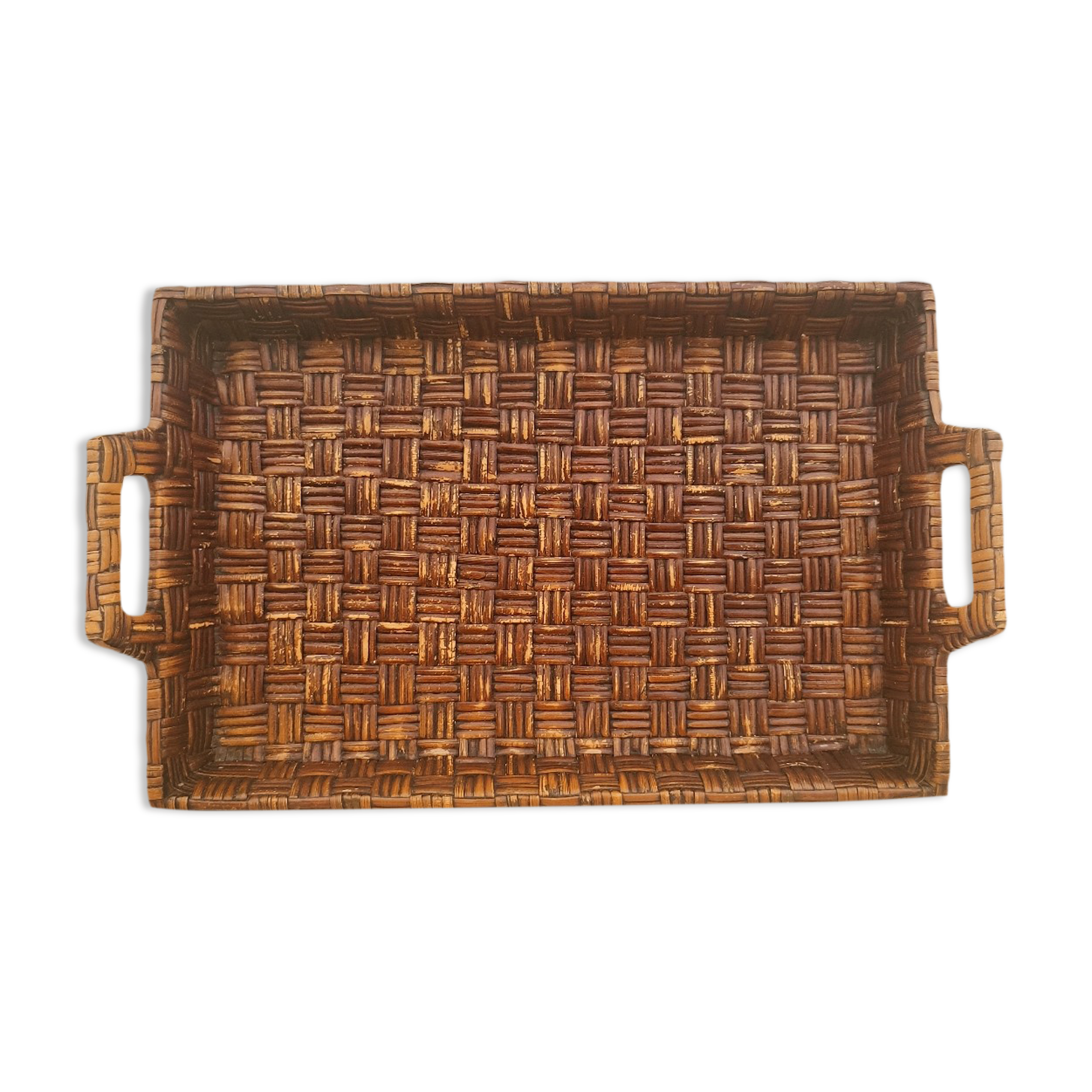 Woven rattan tray