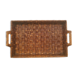 Woven rattan tray