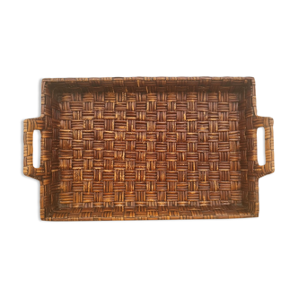 Woven rattan tray