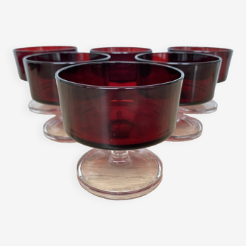 set de 6 coupes Luminarc Suède Rubis