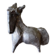 Black glazed ceramic sculpture signed Pouchain – Circa 1960