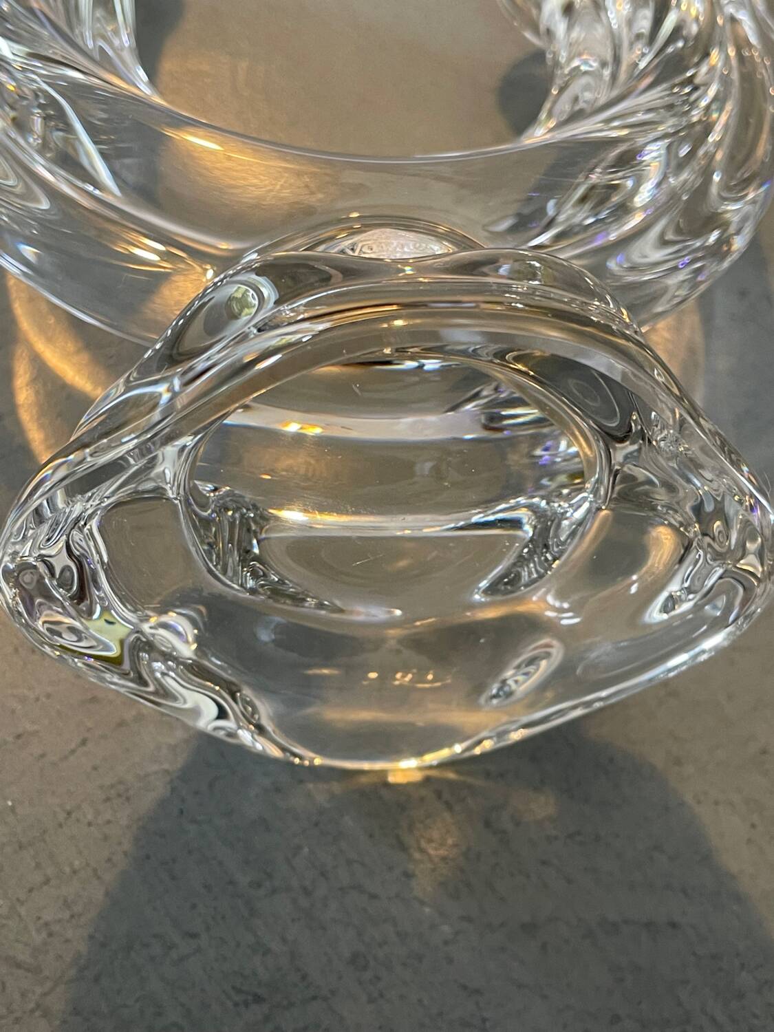 Paire de chandeliers Cristal de Vannes, collection « Le Chatel »