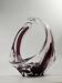 Vide-poche en cristal violet – Design sculptural – Années 60/70