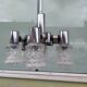 Vintage ceiling lamp in chrome plated and glass cut from targetti 1970 - 6 lamps