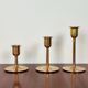 Scandinavian brass candle holders