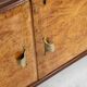 Midcentury Italian Sideboard In Walnut Root And Brass.