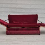 1970s, Danish 2 seater sofa, original condition, furniture velour, ash wood.
