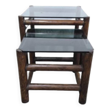 Nesting Tables Manou + smoke grey glass