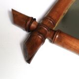 Small mirror with turned wooden frame, 1930s