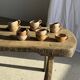 Set of 11 vintage coffee cups, raw matte stoneware H11