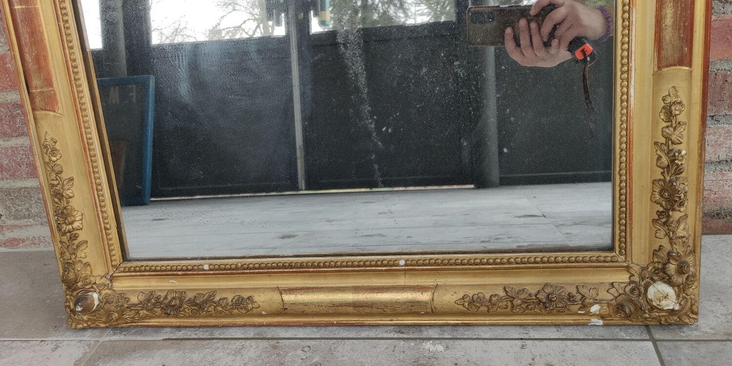 Gilded mirror Louis Philippe 71x94cm