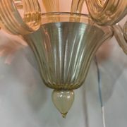 Venetian wall light in gilded Murano glass, circa 1940, set of five available.