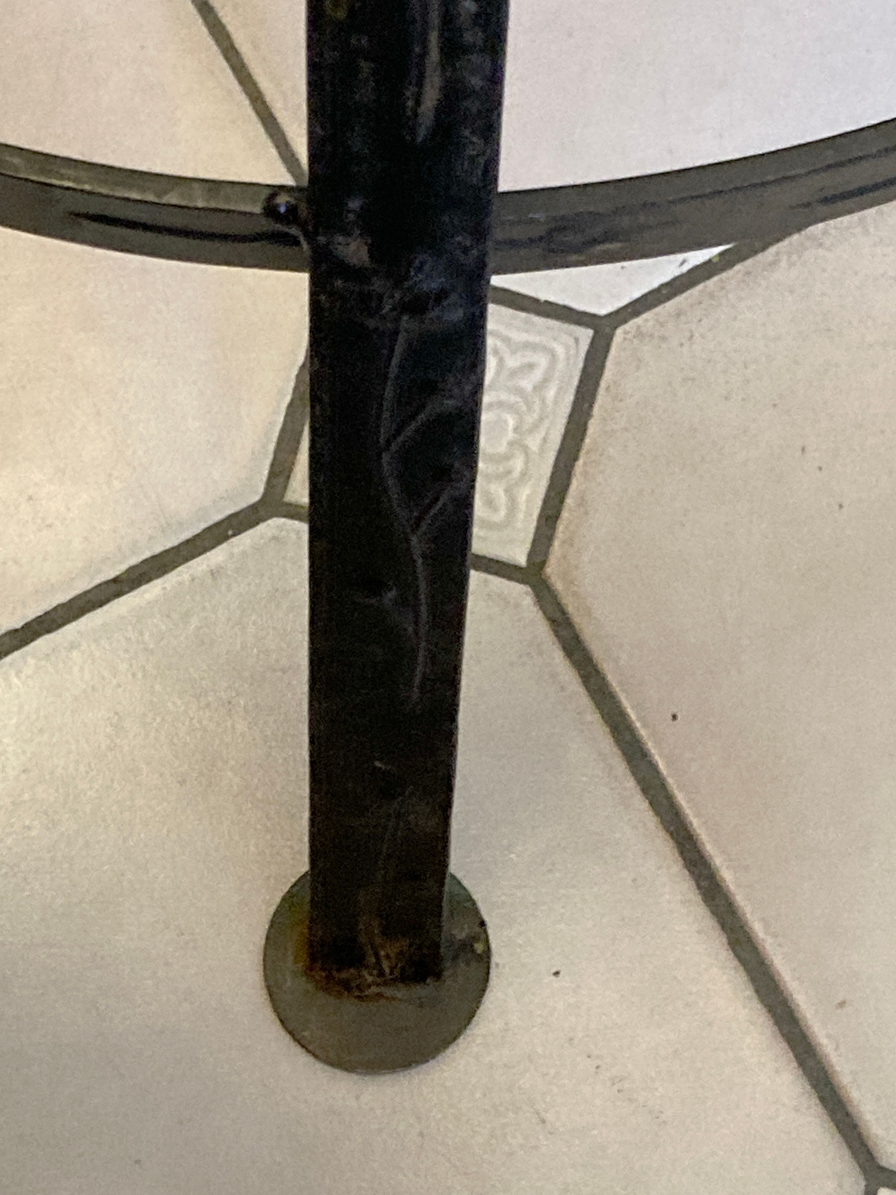 Atypical industrial furniture riveted sphere