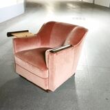 Fauteuil club art deco années 30/40 à système tablettes