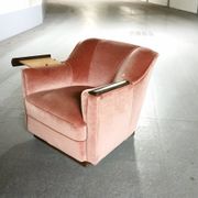 Fauteuil club art deco années 30/40 à système tablettes