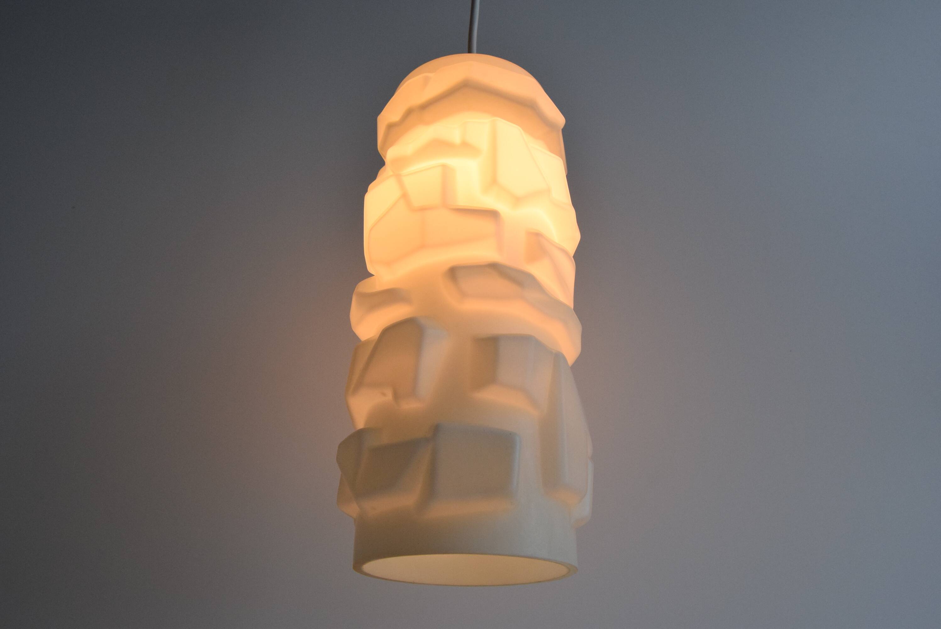 Iconic pendant lamp Ivan Jakeš made of opal glass