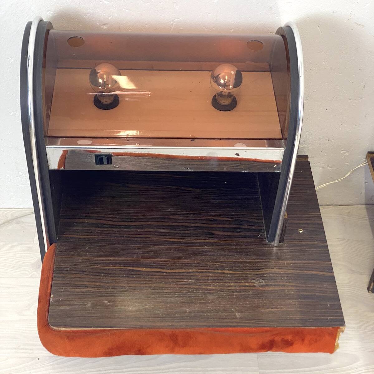 Pair of vintage 1970s Space Age bedside tables