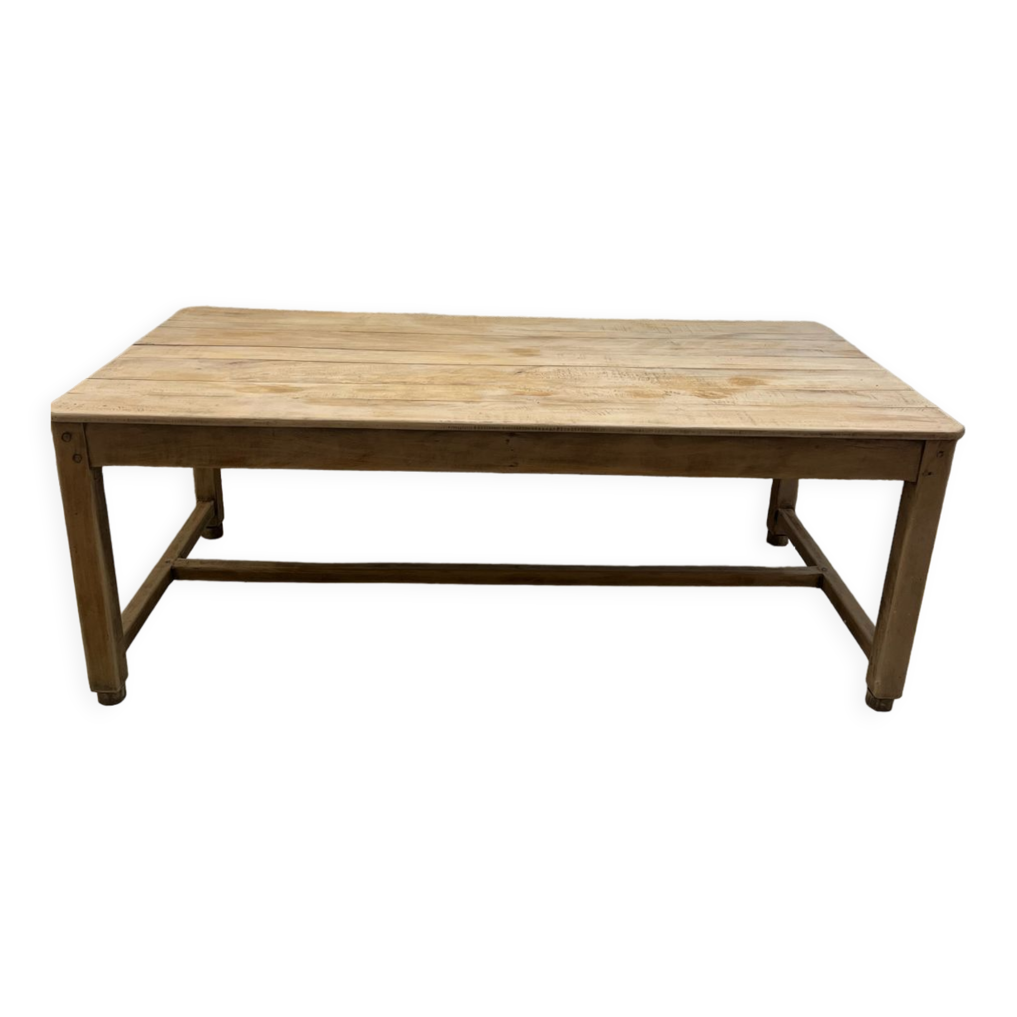 Light oak farmhouse table