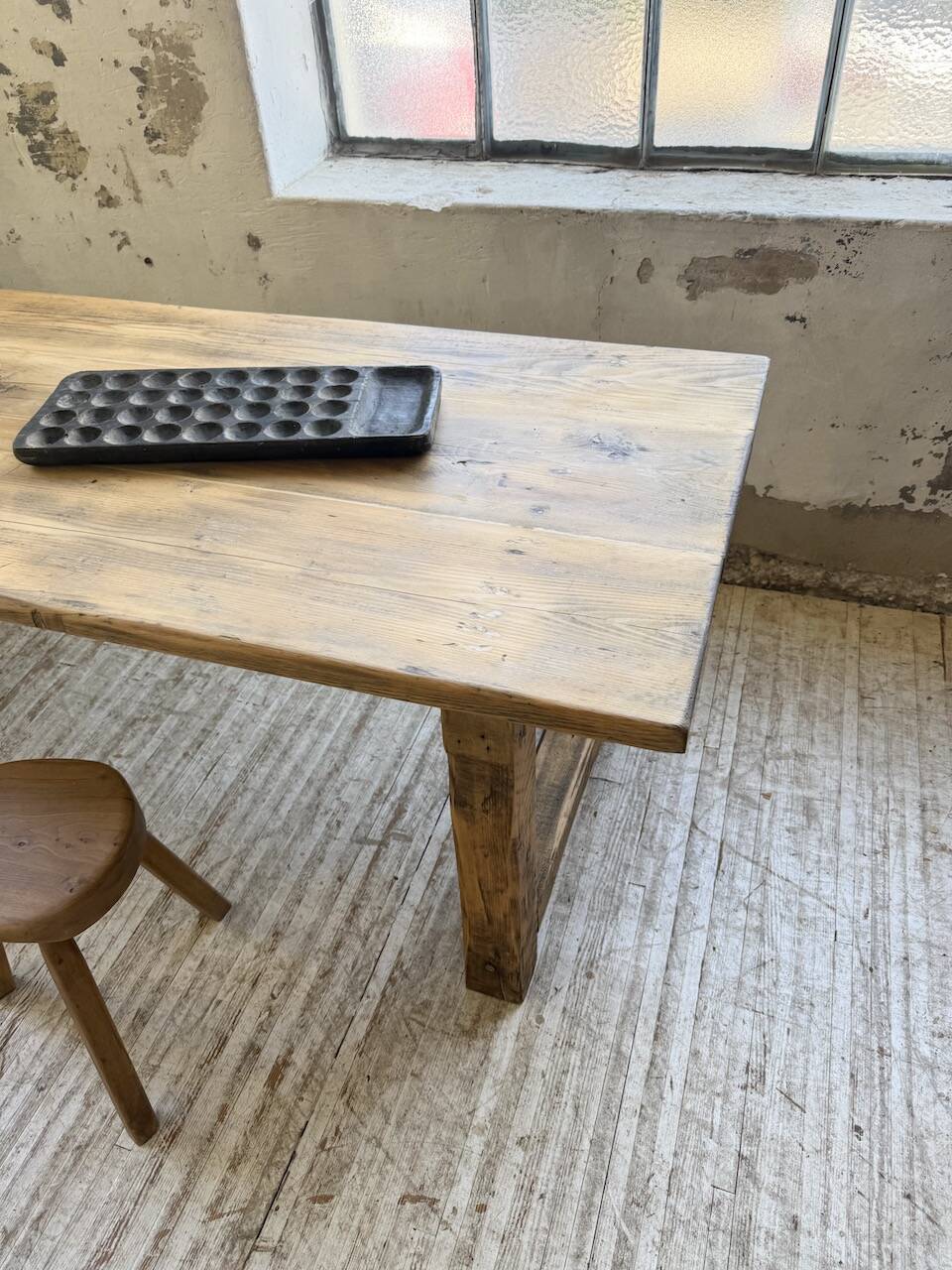 1950s pine farmhouse table 220cm
