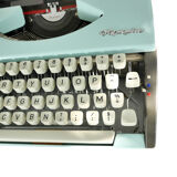 New ribbon revised turquoise olympia deluxe typewriter