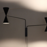 Wall lamp "bat light" with 2 arms designed by Juanma Lizana