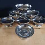 7 coupes à glace anciennes en inox