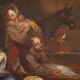 18th century Italian landscape painting with family scene