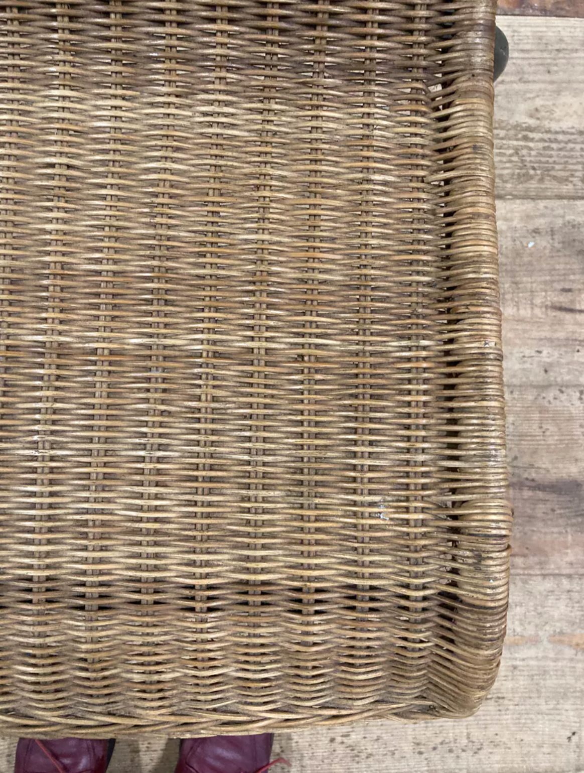 Vintage 1980 Ikea chair in rattan and aluminum